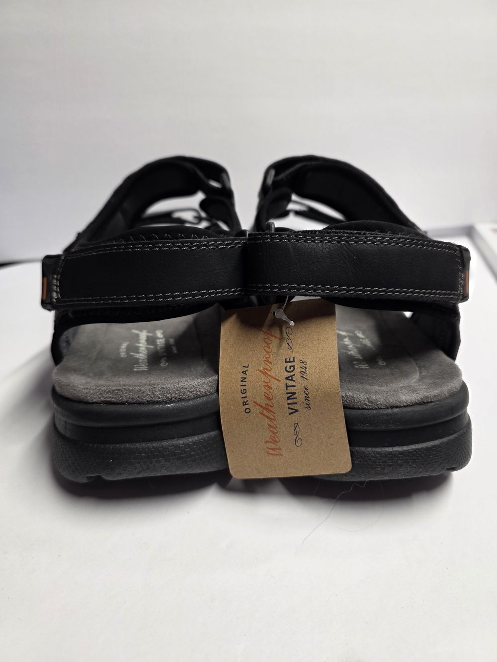 Weatherproof Black Men’s Outdoor Adjustable Sandals - Picture 4 of 6